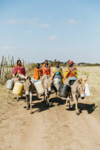 Photo of Kenyan women & cattle, by Freya Dowson, The Brooke NGO